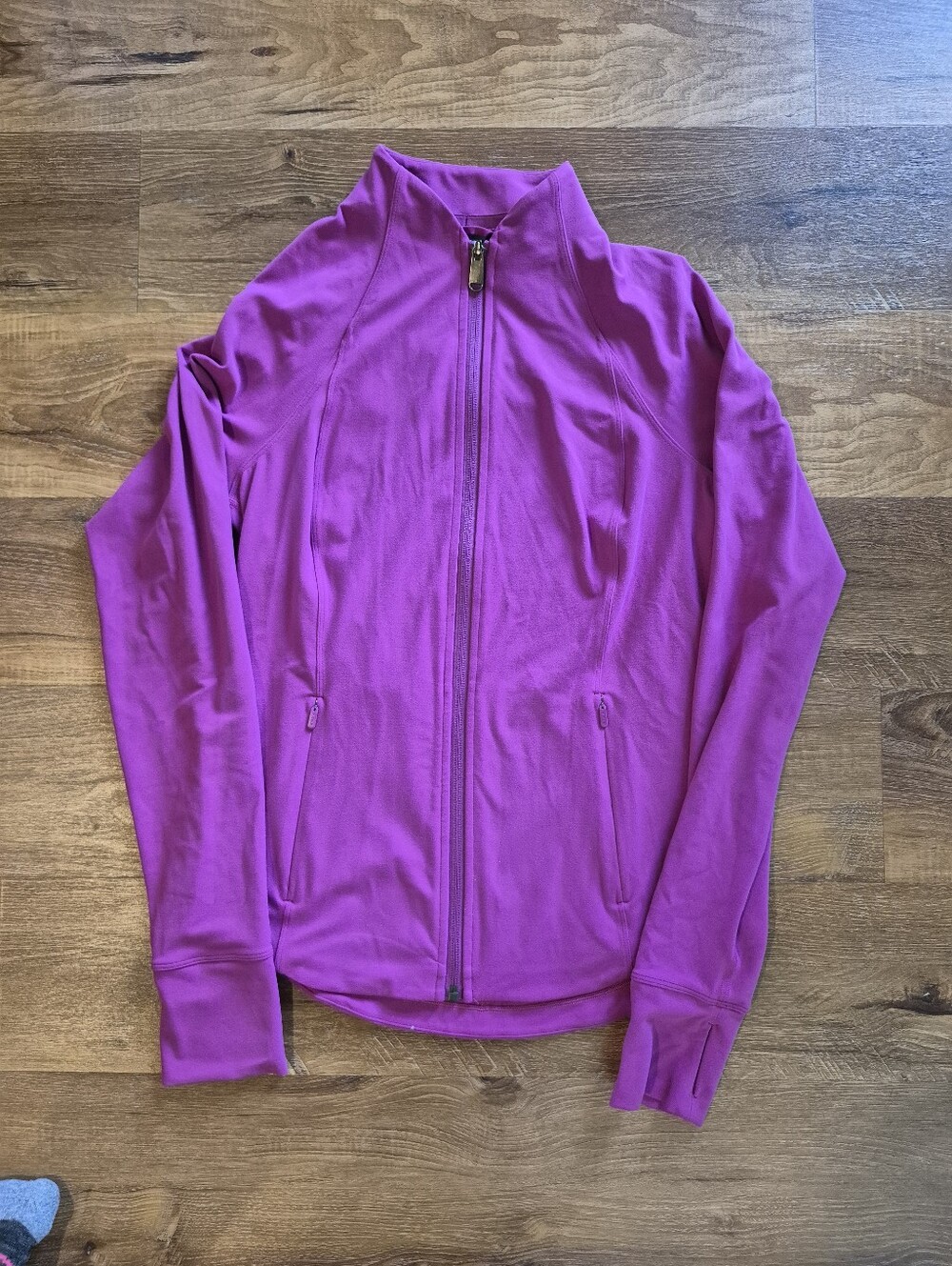 Athleta Magenta Full-Zip Salutation Jacket